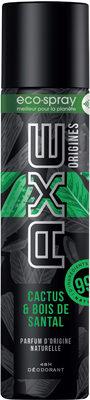 Axe Déodorant Homme Éco-Spray Origines Cactus & Bois de Santal 85ml