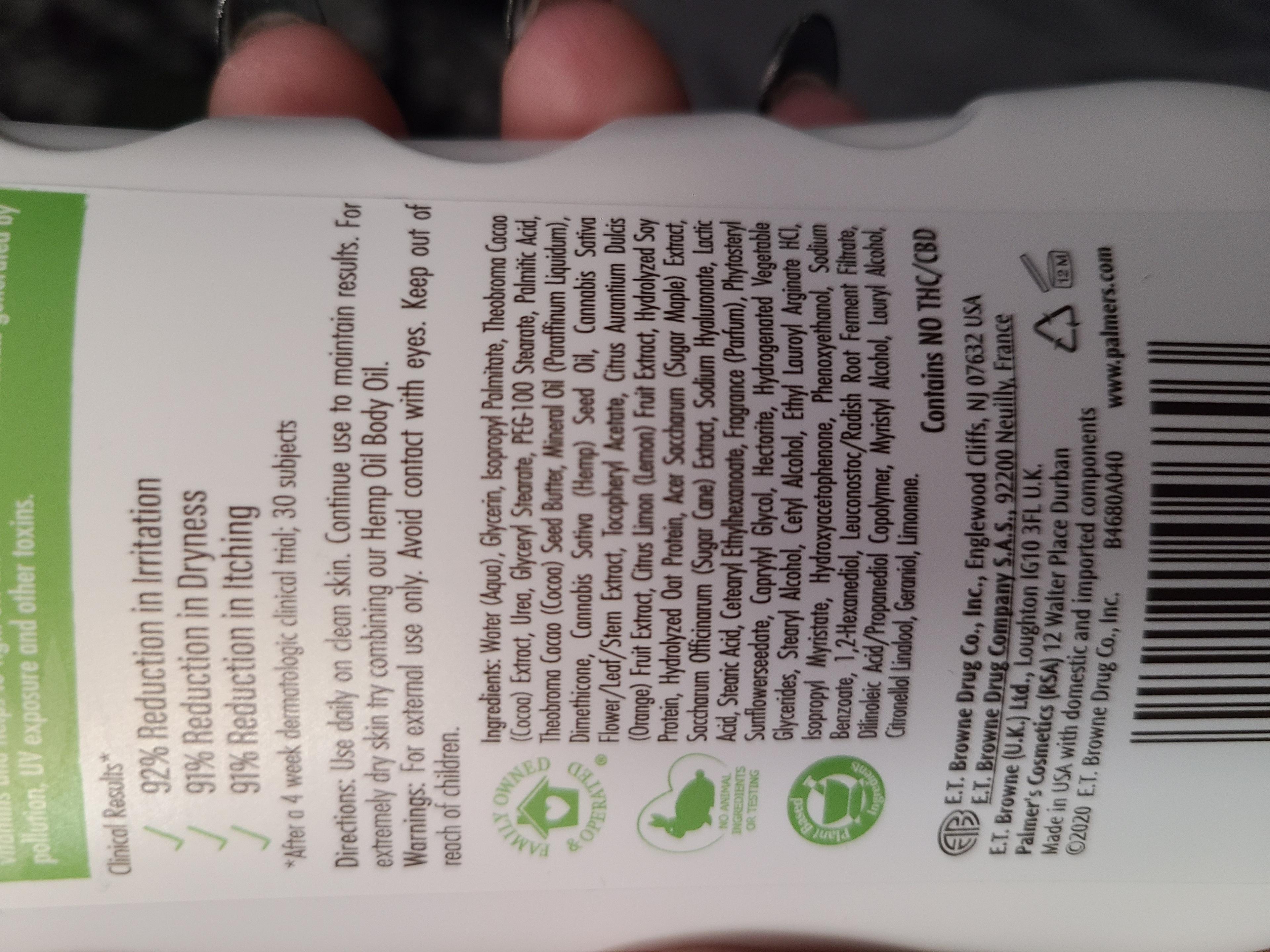 palmers hemp oil relief body lotion