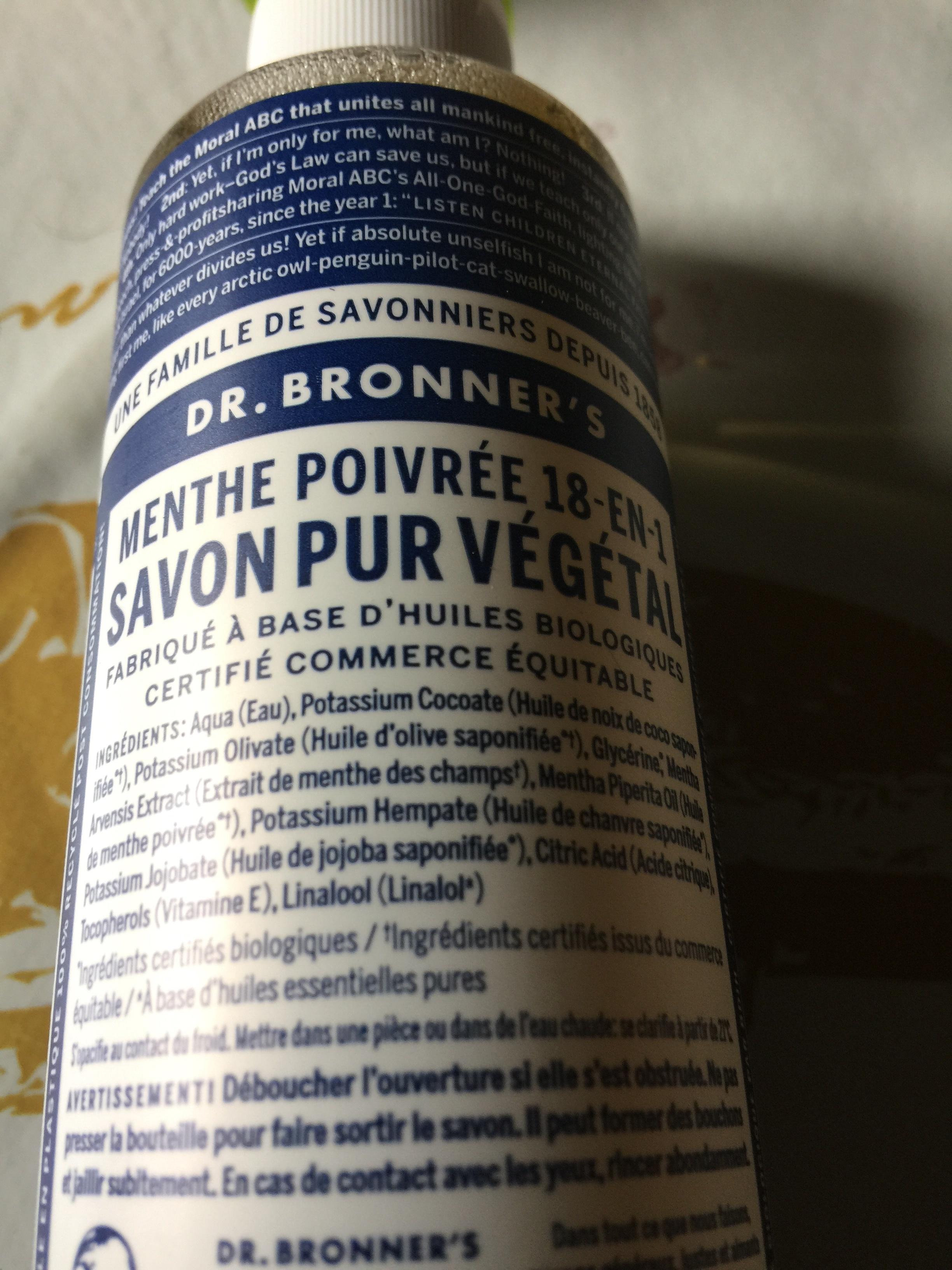 Savon Liquide Bio à La Menthe - Dr Bronner