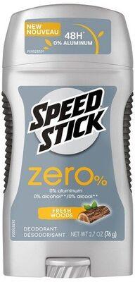 Speed Stick Zero Deodorant for Men, Fresh Woods
