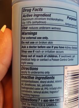 secret ph balanced unscented