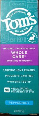 Whole Care Anticavity Toothpaste