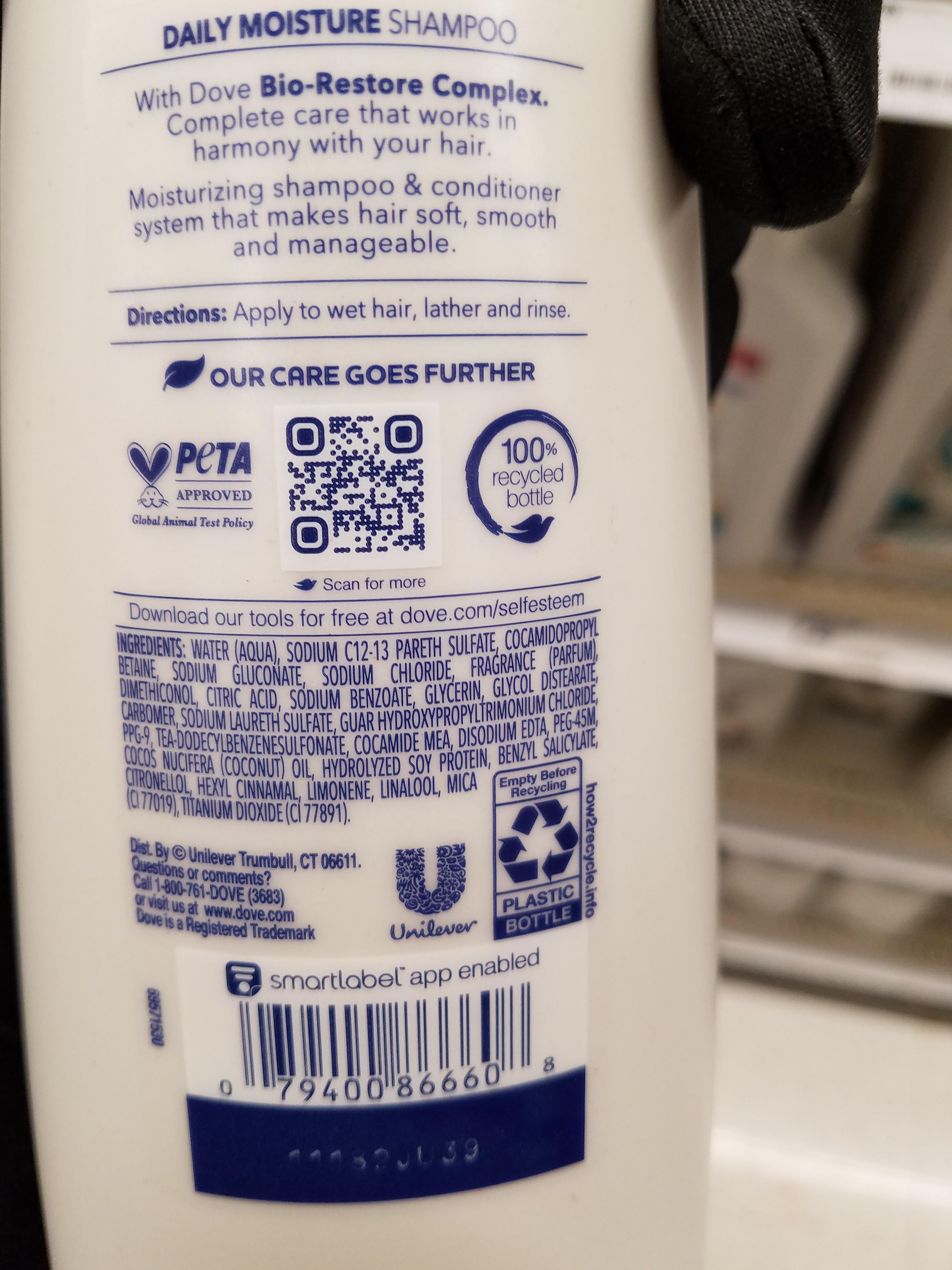 Dove ultra care shampoo