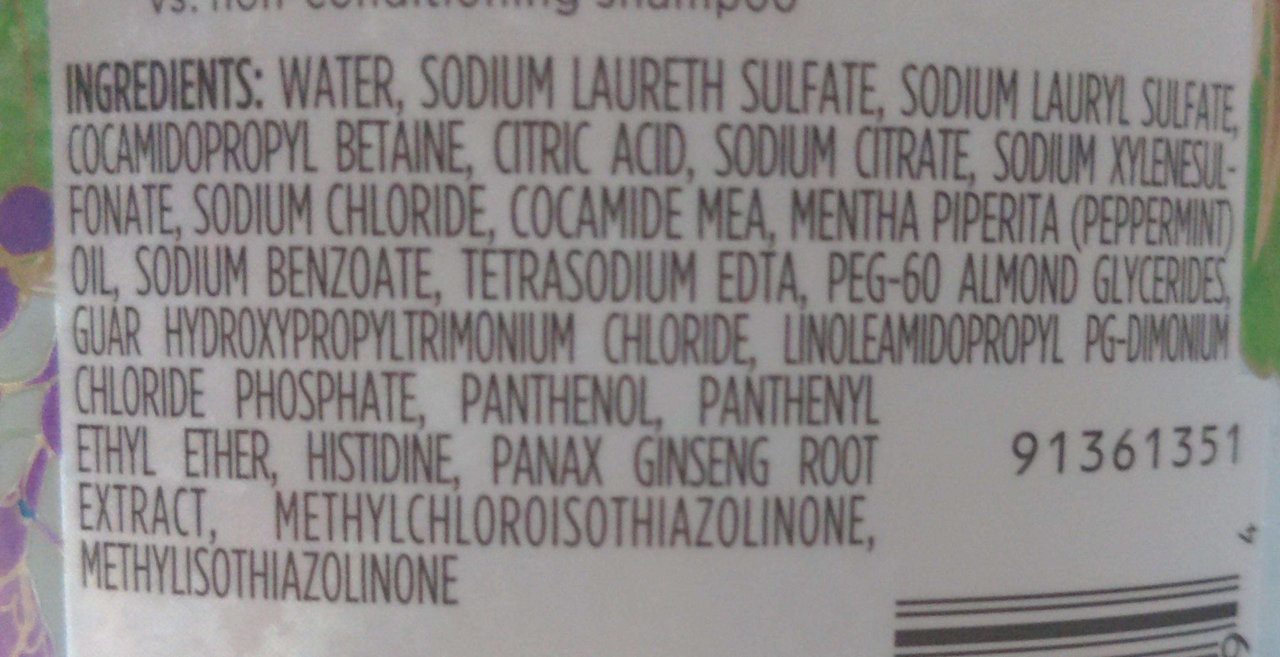 pantene volumizing shampoo mint and ginseng