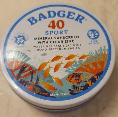 40 Sport Mineral Suncreen