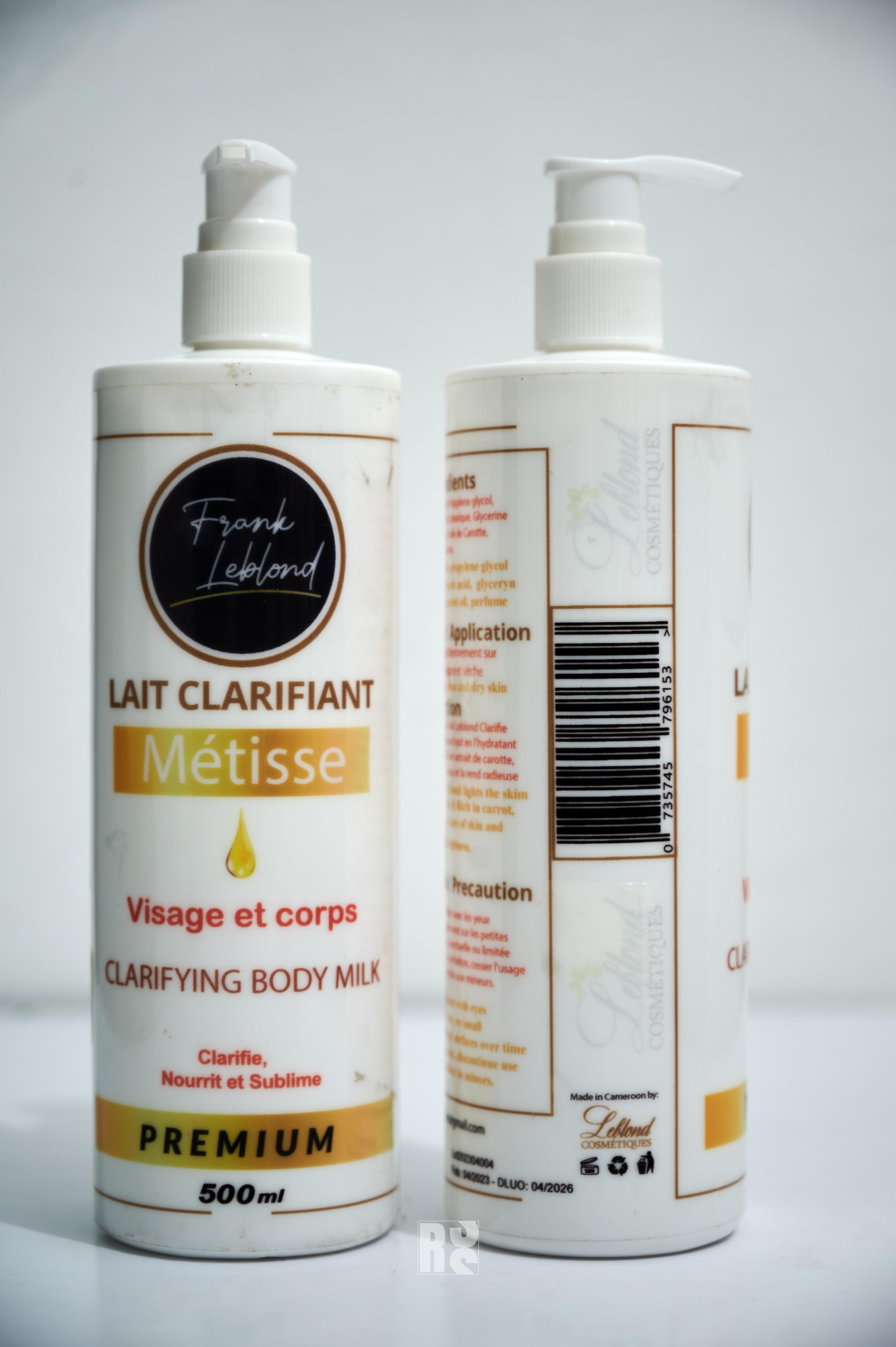 Lait clarifiant visage et corps metisse premium