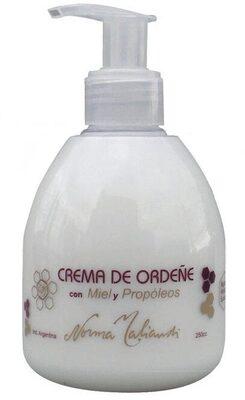 Crema de ordeñe con miel y propóleos