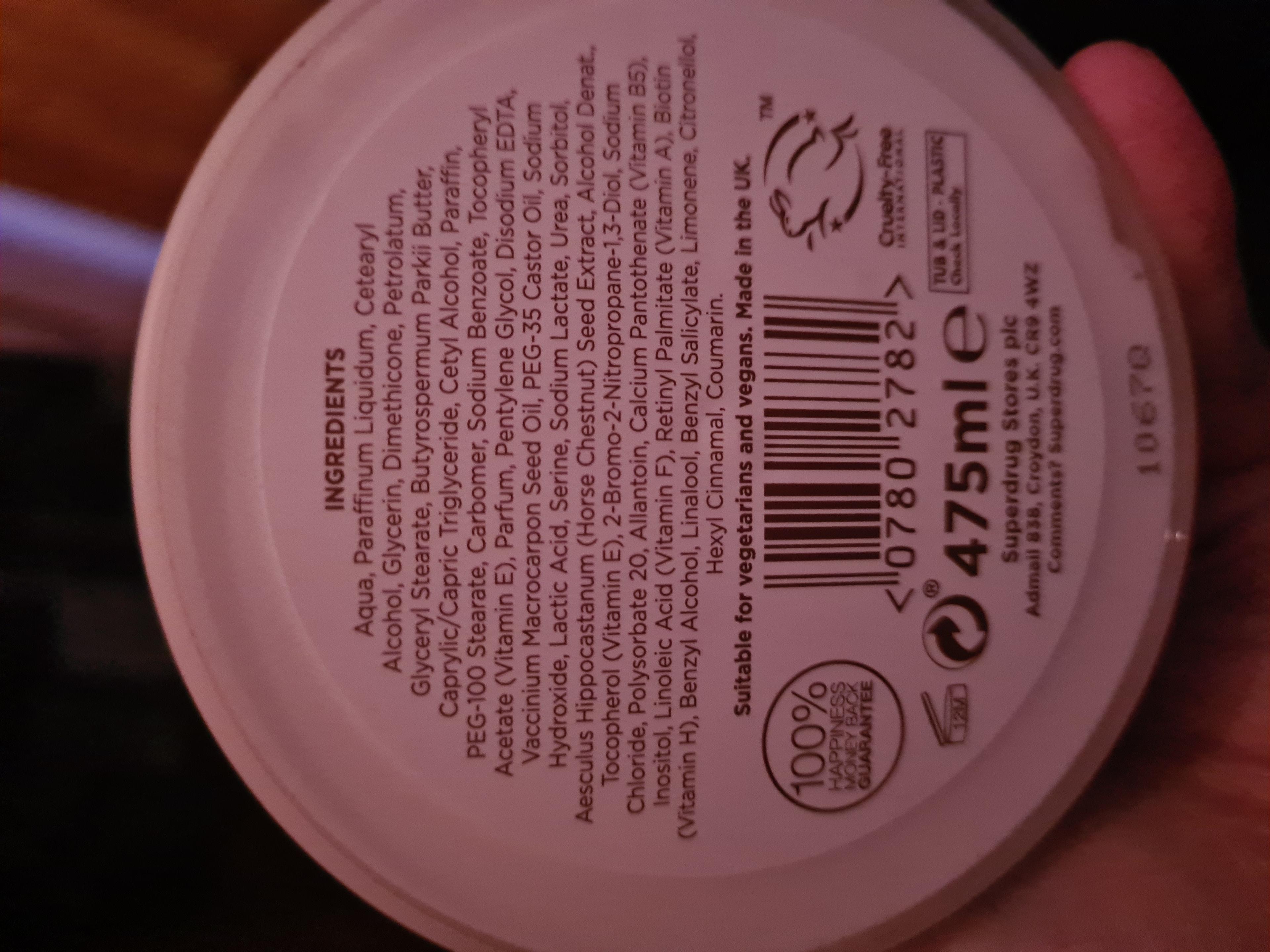 Superdrug Vitamin e intesive all over body cream