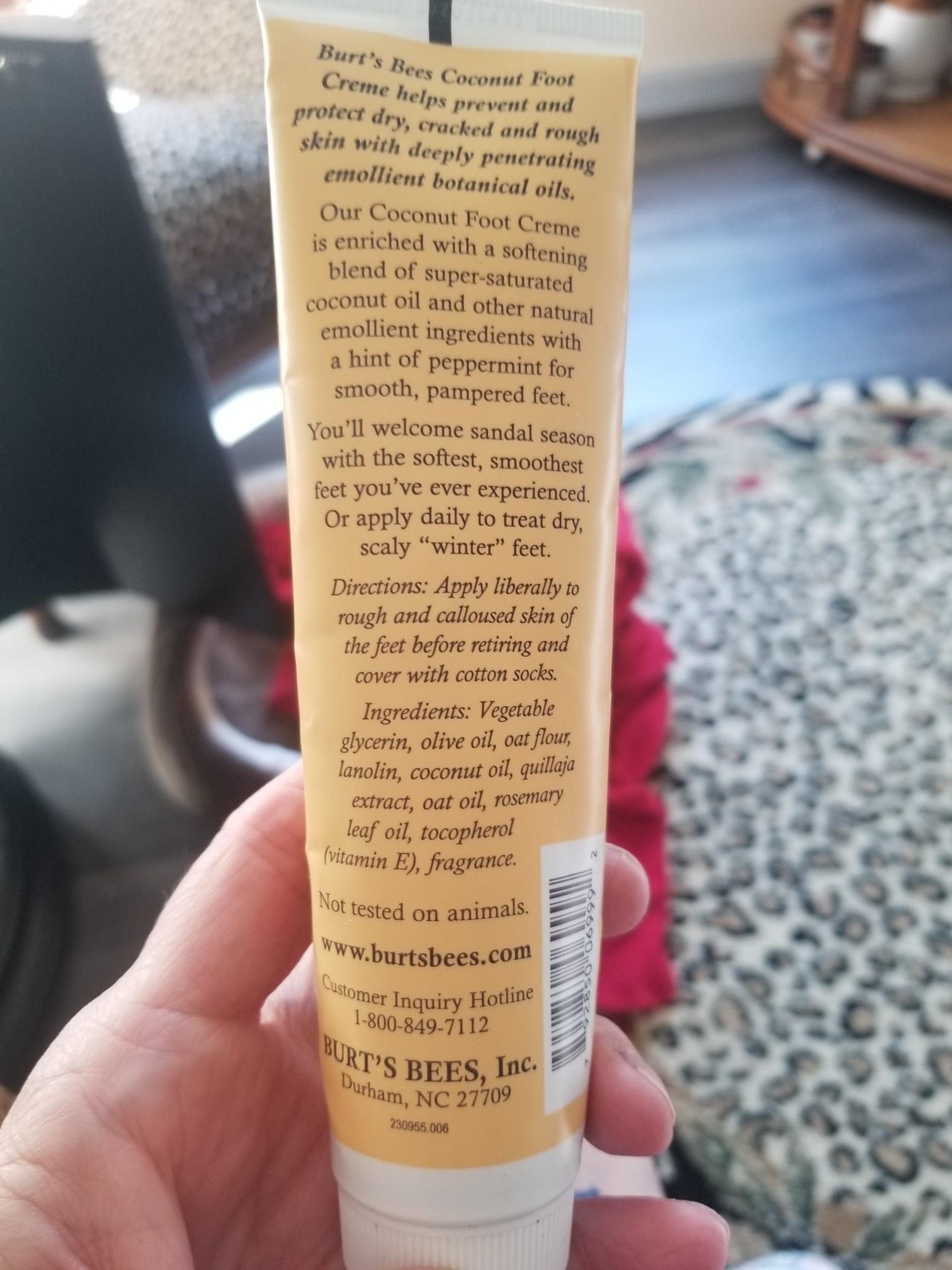 Burt's bees coconut foot cream with vitamin E