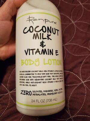 Coconut milk & vitamin E body lotion