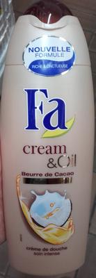 Cream & Oil Beurre de cacao Huile de coco Crème de douche