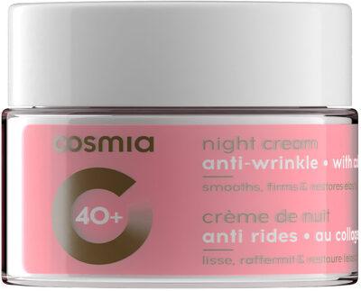 Cosmia - crème de nuit - 40 + anti rides au collageneer® - tous types de peaux - 50ml