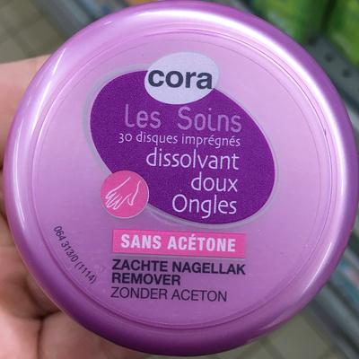 Disques imprégnés dissolvant doux Ongles sans acétone