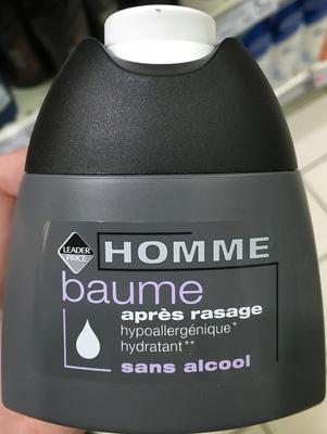Homme Baume après rasage sans alcool