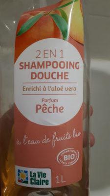 2en1 shampoing douche enrichi à l'aloe vera parfum pêche