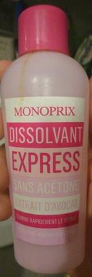 Dissolvant express sans acétone