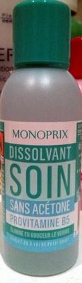 Dissolvant soin sans acétone provitamine B5