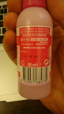 Dissolvant express sans acétone extrait d'avocat