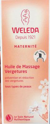Huile de massage vergetures