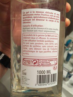 Shampooing Douche Fruits D'été Bio - 1L - Ce'Bio