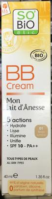 BB Cream Mon lait d'Ânesse  SPF 10 - 01 beige lumière