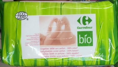 Lingettes bébé sans parfum 100% coton