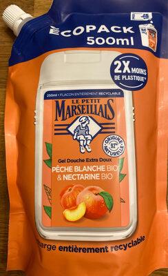 Recharge gel douche extra doux pêche blanche et nectarine bio