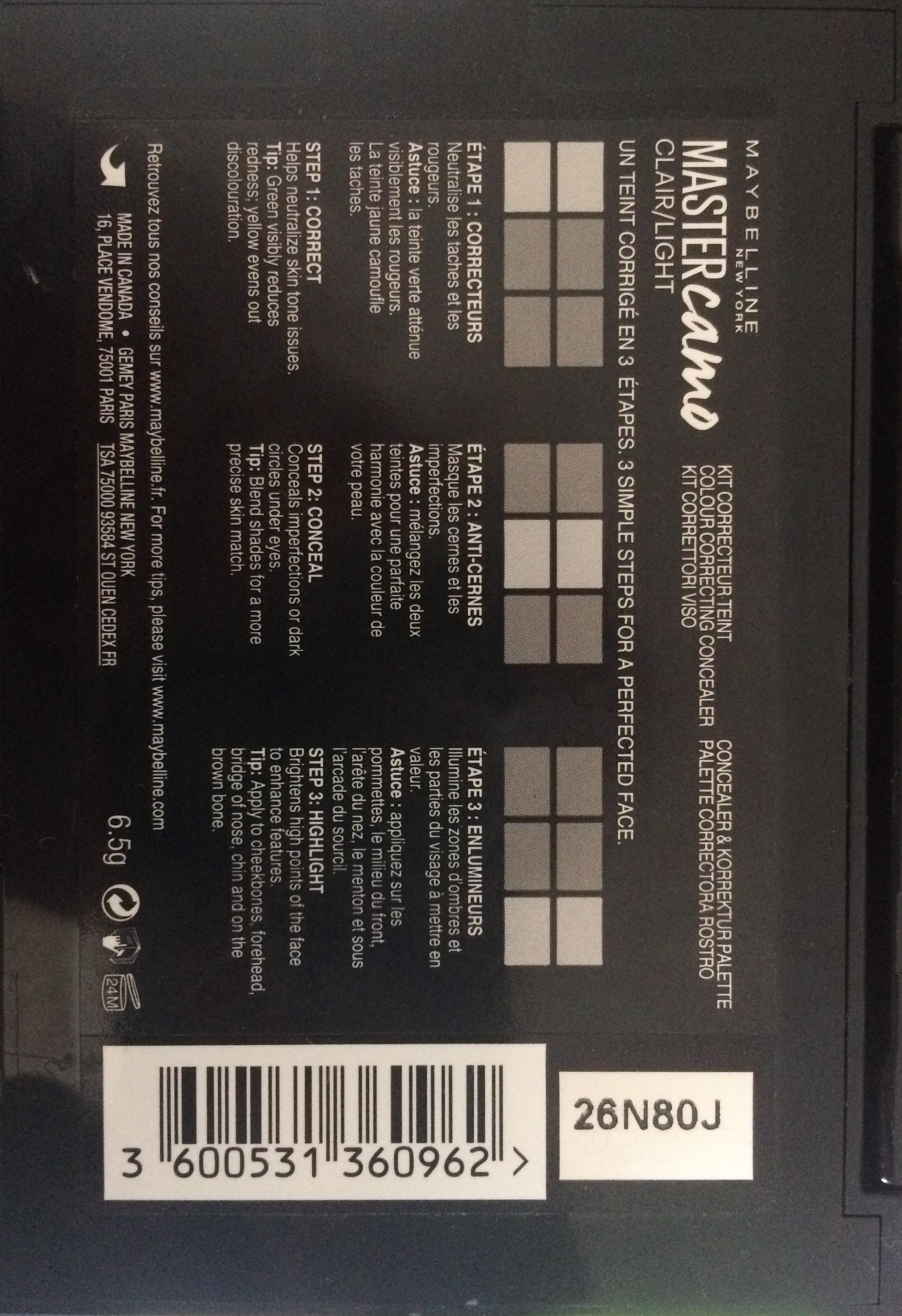 Maybelline Facestudio Master Camo Correcting Kit Light