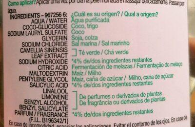 Garnier green tea face cleanser