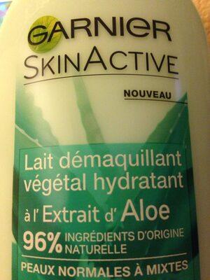 Lait Démaquillant végétal hydratant à l'Extrait d'Aloe