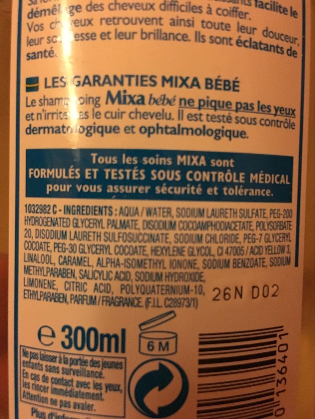 Mixa Bébé Shampoing Tres Doux, Ne Pique Pas Les Yeux