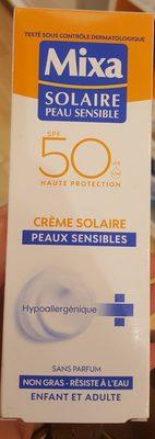 Crème Solaire Peaux sensibles SPF 50