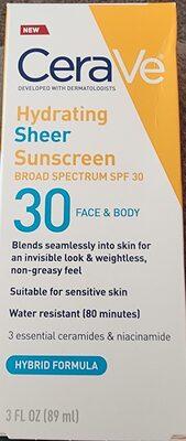 CereVe hydrating sheer sunscreen