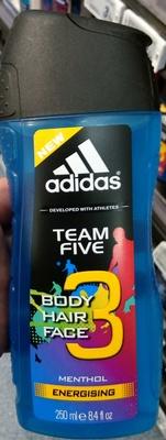 Team Five Body Hair Face 3 Menthol Energising