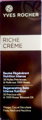 Riche Crème Baume Régénérant Nutrition Intense