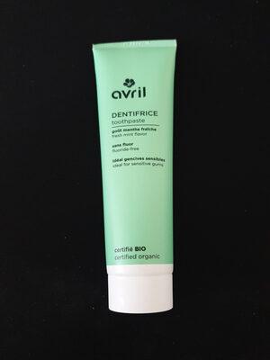 Dentifrice sans fluor