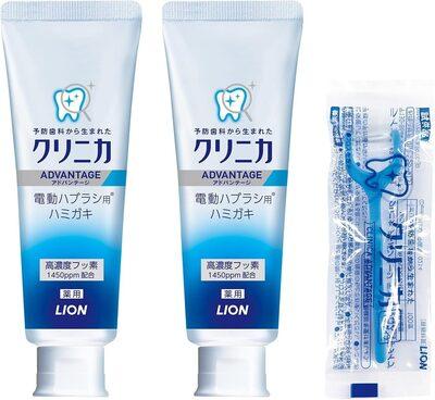 CLINICA Advantage Gel Toothpaste (for electric toothbrushes) (Pack of 2) + CLINICA ADVANTAGE Dental Floss Y-Type