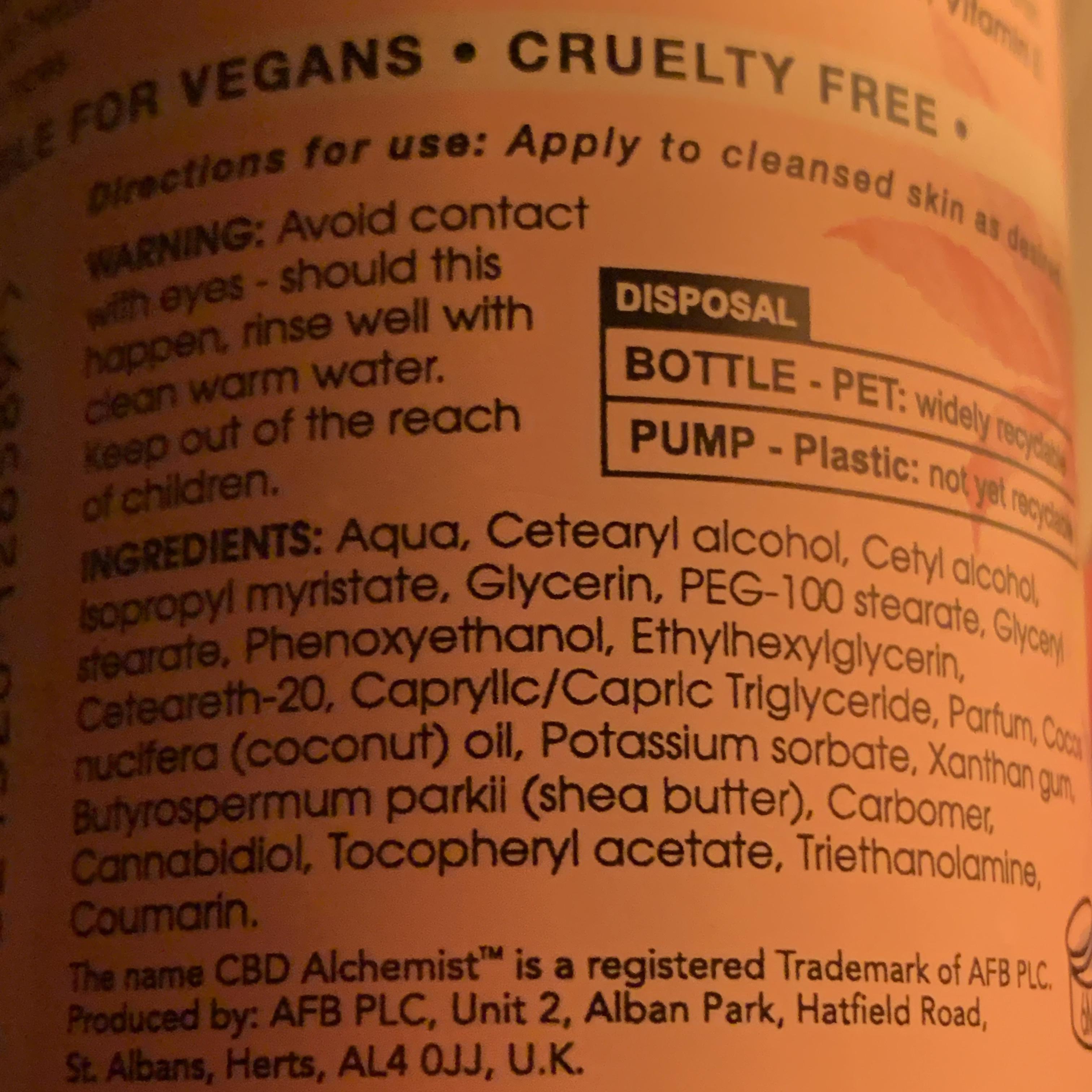 CBD Alchemist - Coconut infusion - moisturising body lotion