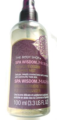 Spa wisdom Maroc Brume dernière touche fleur d'oranger