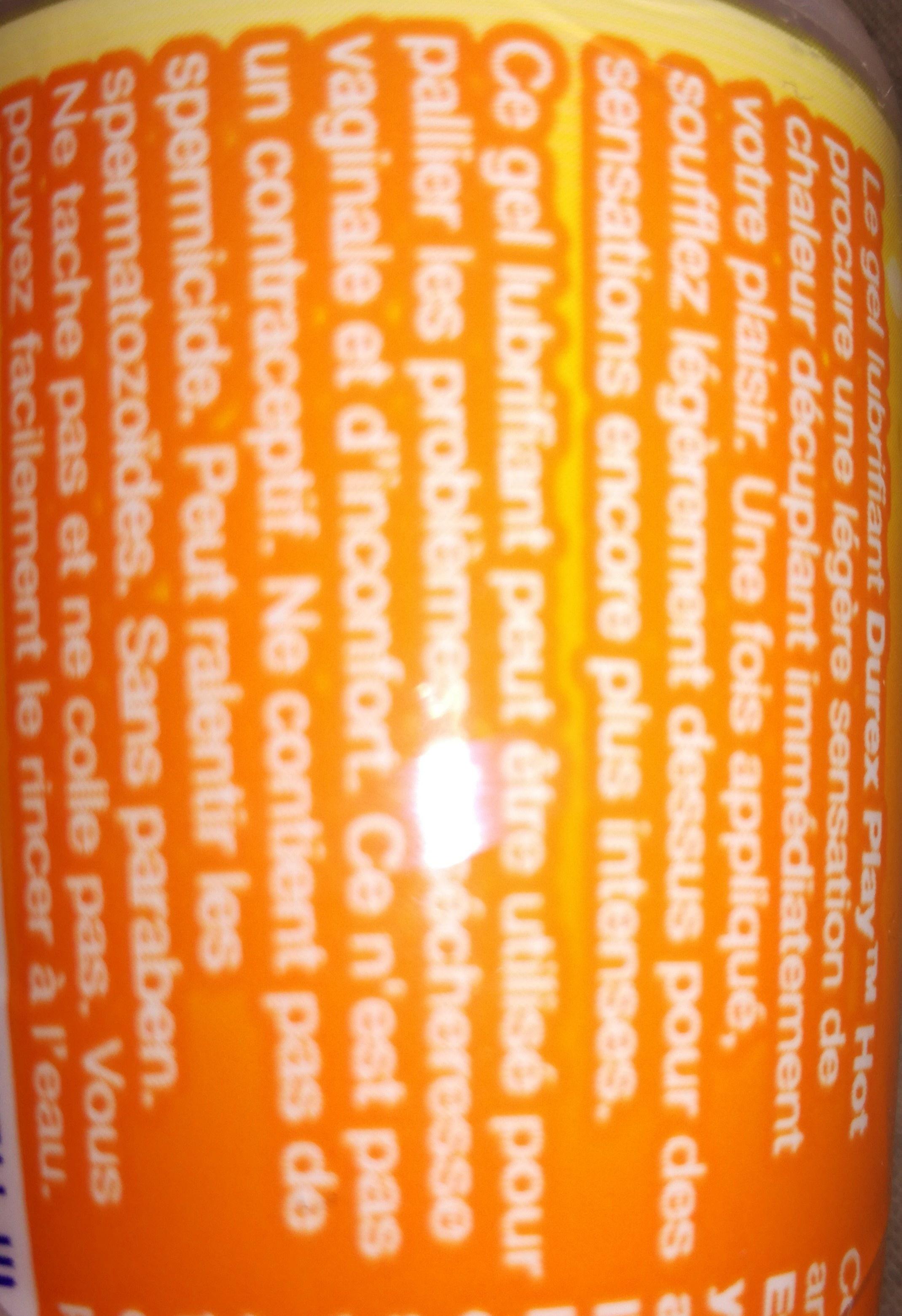 Play, gel lubrifiant hot, effet chauffant