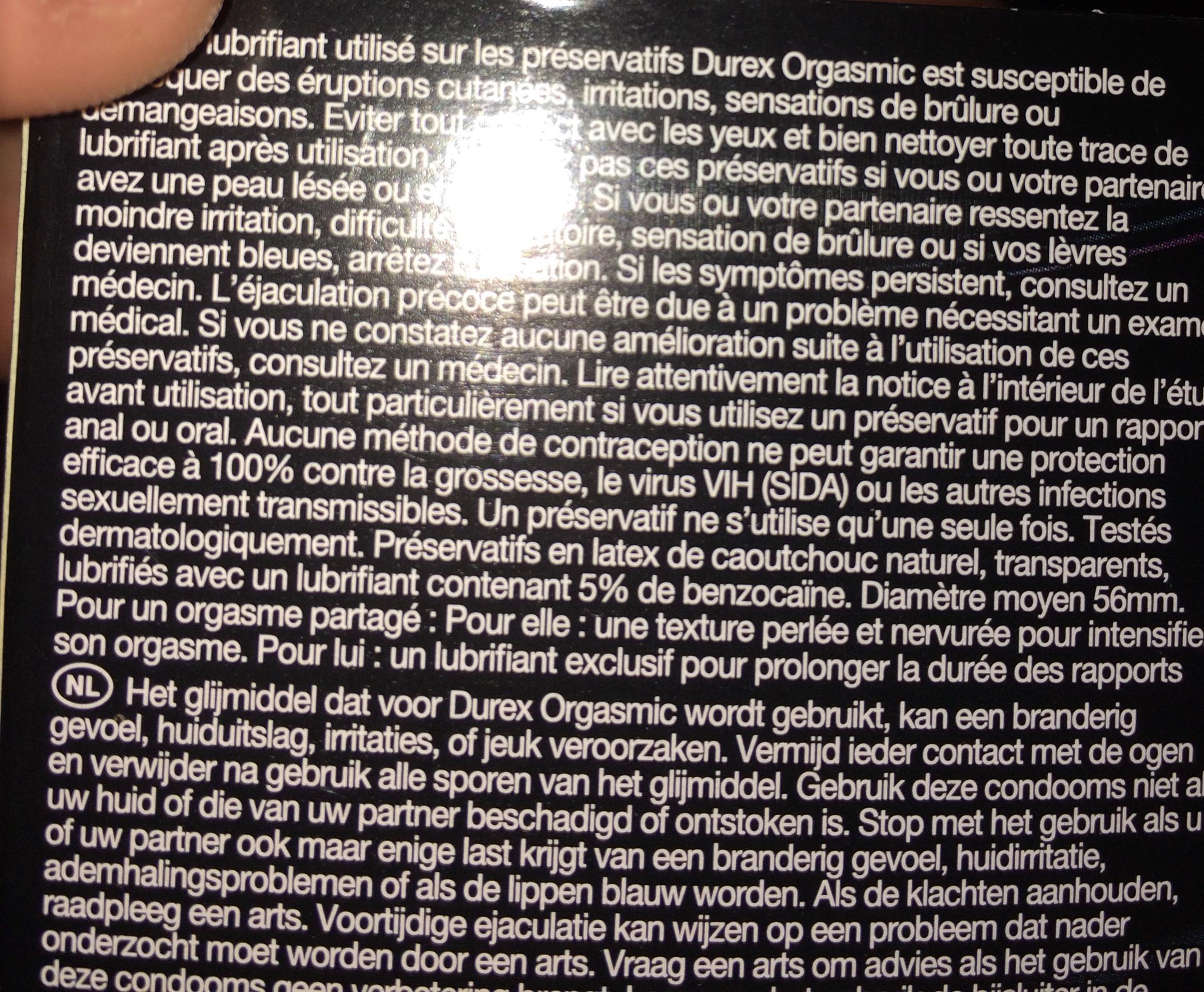 Orgasmic, préservatif pour une expérience plus intense pour elle et lui.
