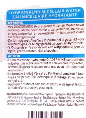 Eau micellaire hydratante