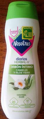 Nosotras Diarios Herbal-V Jabón Íntimo Camelia y Áloe Vera
