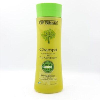 Champú con extracto de oliva, Eco certificado, Bio amigable