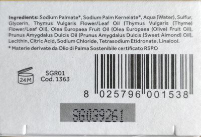 saponetta vegetale allo zolfo purificante