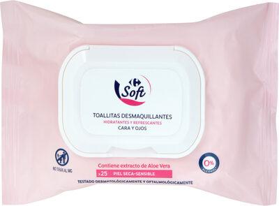 Toallitas desmaquillantes cara y ojos piel seca-sensible