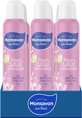 Monsavon Déodorant Femme Spray Fleur de Lotus Presque Divine 6x200ml