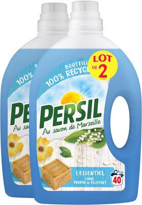 Persil Lessive Liquide l'Essentiel 2l 40 Lavages Lot de 2