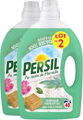 Persil Lessive Liquide Fraîcheur Eucalyptus 2l 40 Lavages Lot de 2