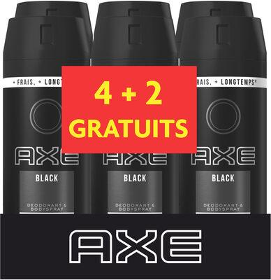 AXE Déodorant Homme Spray Anti Transpirant Black 150ml Lot de 6